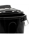 Tradineur - Cubo de basura de plástico, 21 litros, incluye tapa y asas metálicas, contenedor de residuos, papelera, reciclaje, i