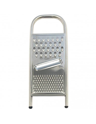 Tradineur - Rallador de acero inoxidable, con varios tipos de corte, de 27 x 11 x 1 cm. Utensilio de cocina o repostería para ra