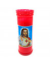 Tradineur - Velón litúrgico con imagen de Jesús, vela santa de parafina y cera vegetal, decoración de iglesias, cementerios, tum