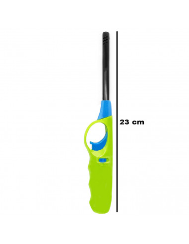 Tradineur - Encendedor electrónico recargable, encender cocinas de gas, mechero, barbacoa, hornillo de camping, bloqueo segurida