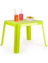 Tradineur - Mesa auxiliar de plástico, mesita baja para niños, polipropileno, estructura sólida, interior y exterior, salón, jar