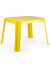 Tradineur - Mesa auxiliar de plástico, mesita baja, niños, polipropileno, estructura sólida, interior y exterior, salón, jardín,