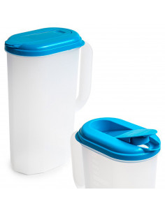 Tradineur - Jarra de plástico para servir agua, bebidas frías, translúcida, incluye, línea de medida, frigorífico, cocina, fabri