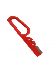 Tradineur - Afilacuchillos plano con asa con doble función, de 5 x 19 x 2,7 cm. Afilador para distintos tipos de cuchillos, con