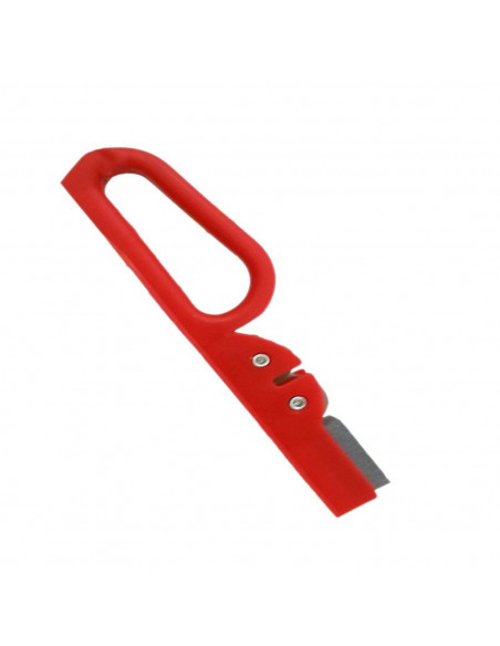 Tradineur - Afilacuchillos plano con asa con doble función, de 5 x 19 x 2,7 cm. Afilador para distintos tipos de cuchillos, con