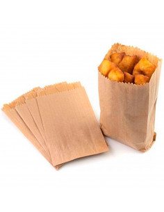 Tradineur - Pack de 40 bolsas de papel kraft para alimentos, biodegradables, compostables, reutilizables, aptas para uso aliment