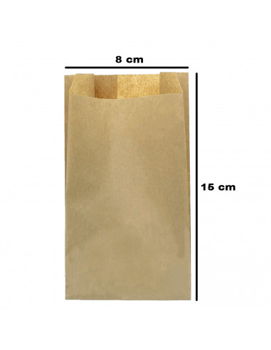 Tradineur - Pack de 40 bolsas de papel kraft para alimentos, biodegradables, compostables, reutilizables, aptas para uso aliment