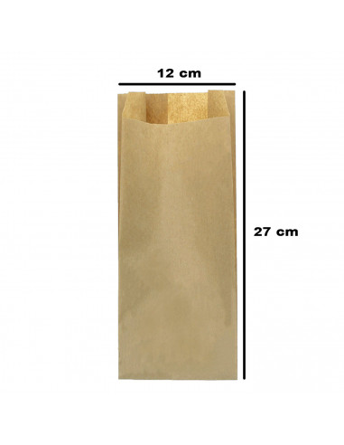 Tradineur - Pack de 30 bolsas de papel kraft para bocadillos, alimentos, biodegradables, compostables, reutilizables, aptas para