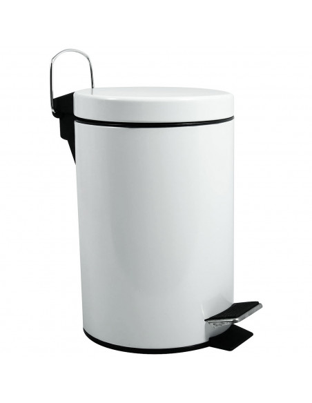 Tradineur - Papelera de acero con pedal y recipiente interior extraíble, cubo de basura, residuos, reciclaje, baño, oficina, coc