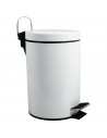 Tradineur - Papelera de acero con pedal y recipiente interior extraíble, cubo de basura, residuos, reciclaje, baño, oficina, coc