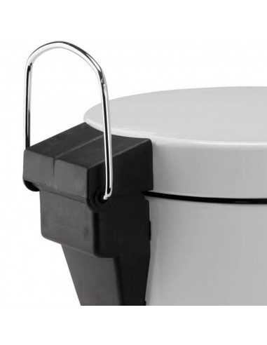 Tradineur - Papelera de acero con pedal y recipiente interior extraíble, cubo de basura, residuos, reciclaje, baño, oficina, coc