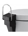 Tradineur - Papelera de acero con pedal y recipiente interior extraíble, cubo de basura, residuos, reciclaje, baño, oficina, coc