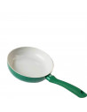 LifeStyle Sartén de aluminio y cerámica, diseño "gold green" de 28 cm de diámetro y 5,5 cm de alto, Recipiente válido para induc