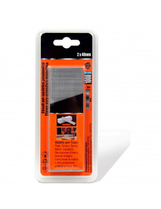 Tradineur - Pack 1000 Clavos para grapadoras neumáticas - Fabricado en hierro - Clavos de 2 x 40 mm
