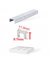 Tradineur - Pack 1200 Grapas para grapadoras industriales - Fabricado en hierro - Grapas de 0,7 x 8 x 11,3 mm