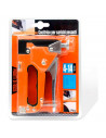 Tradineur - Grapadora industrial 4 - 14 mm - Mango ergonómico - Estructura de hierro - Apto para grapas y clavos - Anilla de seg