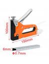 Tradineur - Grapadora industrial 4 - 14 mm - Mango ergonómico - Estructura de hierro - Apto para grapas y clavos - Anilla de seg