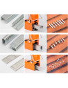 Tradineur - Grapadora industrial 4 - 14 mm - Mango ergonómico - Estructura de hierro - Apto para grapas y clavos - Anilla de seg