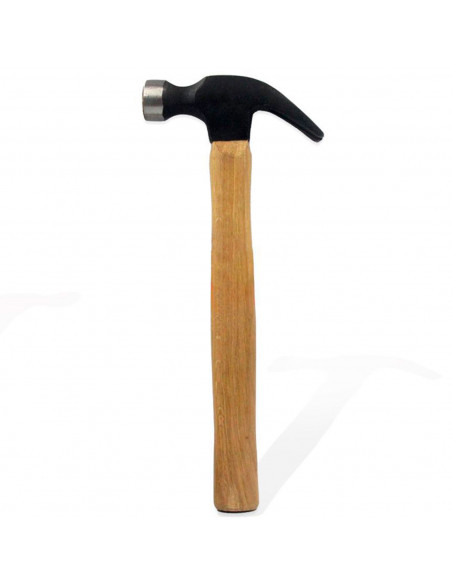 Tradineur - Martillo de uña con mango de madera y cabeza de acero, multiusos, sacar puntas y clavos, bricolaje, carpintería, con Tradineur - Martillo de uña con mango de madera y cabeza de acero, multiusos, sacar puntas y clavos, bricolaje, carpintería, con