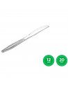 Tradineur - Pack de 12 cuchillos reutilizables de plástico, 100% reciclables, extra resistentes, higiénicos, aptos para lavavaji