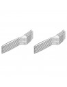 Tradineur - Pack de 12 tenedores reutilizables de plástico, 100% reciclables, extra resistentes, higiénicos, aptos para lavavaji