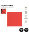 Tradineur - Pack de 50 servilletas rojas de papel, 2 capas, biodegradables, reciclables, muy suaves, resistentes, fiestas, decor