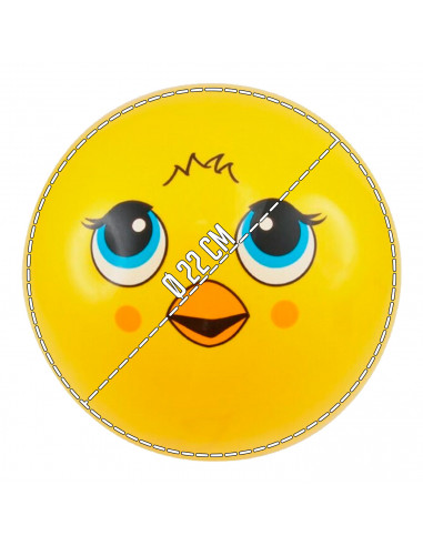 Tradineur - Pelota con cara de animales - Fabricado en PVC- Apto para recreaciones al aire libre - Ø 22 cm - Modelo Surtido