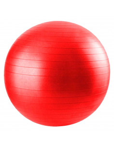 Tradineur - Pelota de pilates a rayas - Fabricada en PVC - Ideal para Fitness y ejercicio - Ø 55 cm - Color Aleatorio