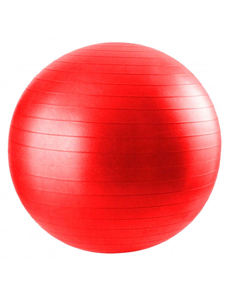Tradineur - Pelota de pilates a rayas - Fabricada en PVC - Ideal para Fitness y ejercicio - Ø 55 cm - Color Aleatorio