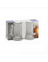 Set de 2 jarras de cerveza de cristal 30 cl, modelo Sevilla, vasos base gruesa con asa, resistentes y duraderos, celebración, fi