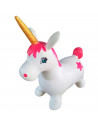 Tradineur - Trotador infantil hinchable con forma de unicornio, plástico, juguete inflable, niños a partir de 24 meses, 55 x 26