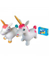 Tradineur - Trotador infantil hinchable con forma de unicornio, plástico, juguete inflable, niños a partir de 24 meses, 55 x 26