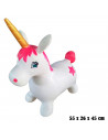 Tradineur - Trotador infantil hinchable con forma de unicornio, plástico, juguete inflable, niños a partir de 24 meses, 55 x 26