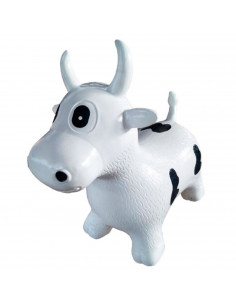 Tradineur - Trotador infantil hinchable con forma de vaca, plástico, juguete inflable, niños a partir de 24 meses, 55 x 26 x 45