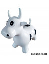Tradineur - Trotador infantil hinchable con forma de vaca, plástico, juguete inflable, niños a partir de 24 meses, 55 x 26 x 45
