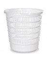 Tradineur - Papelera de plástico con rejilla, cubo para basura, hogar, despacho, oficina, estudio, ligera y resistente, fabricad