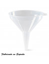 Tradineur - Embudo de plástico transparente, incluye agujero para colgarlo, llenar garrafas, botellas, resistente y duradero, fa