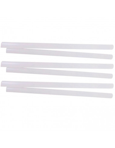 Tradineur - Pack de 6 barras de silicona termofusibles, cola, pegamento para pistolas de encolar en caliente, uso en cuero (Tran