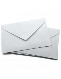 Tradineur - Pack de 15 sobres de papel, solapa triangular, biodegradables, reciclables, enviar invitaciones, boda, cumpleaños, t