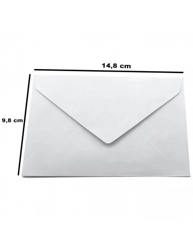 Tradineur - Pack de 15 sobres de papel, solapa triangular, biodegradables, reciclables, enviar invitaciones, boda, cumpleaños, t