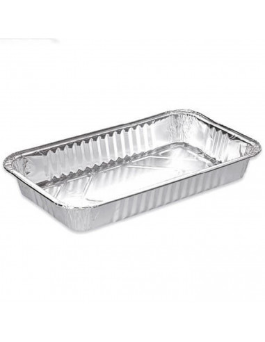 Tradineur - Bandeja de aluminio rectangular, ideal para hornear, resistente e higiénica, recetas al horno, postres, verduras, as