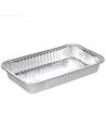 Tradineur - Bandeja de aluminio rectangular, ideal para hornear, resistente e higiénica, recetas al horno, postres, verduras, as