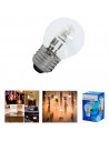 Tradineur - Bombilla halógena globo, estándar, G45, E27, 42W equivalente a 60W, 625 lúmenes, 2800K, luz cálida, eficiencia energ