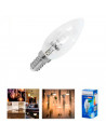 Tradineur - Bombilla halógena vela, C35, E14, 42W equivalente a 60W, 625 lúmenes, 2800K, luz cálida, eficiencia energética B, 20
