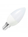 Tradineur - Bombilla LED vela, C37, E14, 6W equivalente a 54W, 540 lúmenes, 6400K, luz blanca fría, eficiencia energética A+, 20