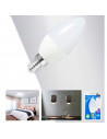 Tradineur - Bombilla LED vela, C37, E14, 6W equivalente a 54W, 540 lúmenes, 6400K, luz blanca fría, eficiencia energética A+, 20