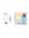 Bombilla led E27 10w luz fría 6400k A+ 125 mm 950 lm con memoria y mando regulador de colores con pila incluida