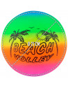 Tradineur - Balón de Volley playa con colores neón - Fabricado en PVC - Ideal para jugar en la playa, aire libre o en el hogar -