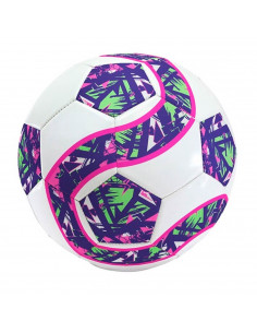 Tradineur - Balón de futbol con diseño serpentiado - Fabricado en PVC - Ideal para jugar al aire libre, playa y en el hogar - Ø