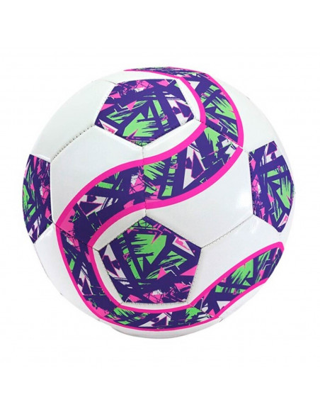 Tradineur - Balón de futbol con diseño serpentiado - Fabricado en PVC - Ideal para jugar al aire libre, playa y en el hogar - Ø